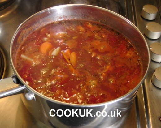Cooking Chickpea and Tomato Soup