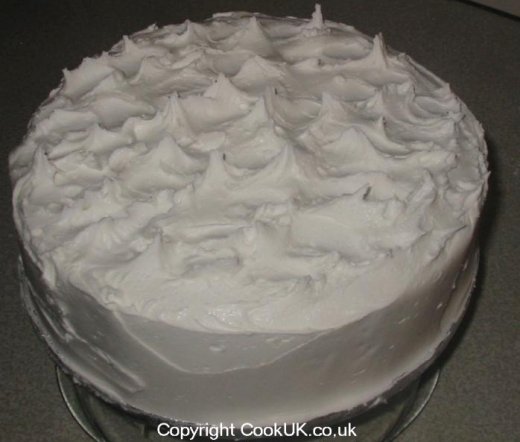Traditional icing on a cake
