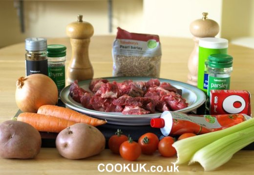 Ingredients for Chunky Beef and Vegetable Soup