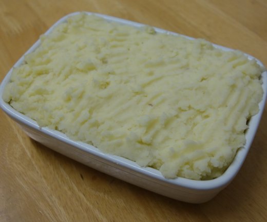 Cottage Pie ready for the oven