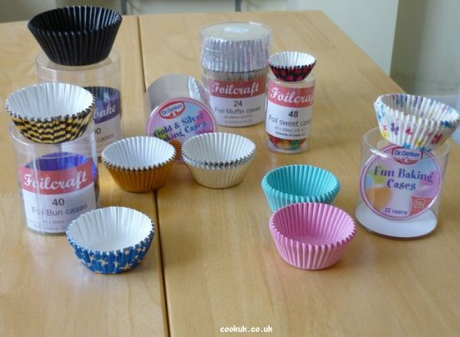 Selection of cup cake cases