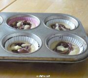 Nutella swirl cupcake prior to baking