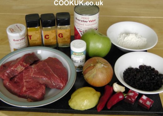 Ingredients for Fruity Curry