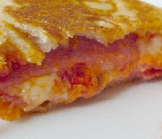 Diablo pizza toated sandwich. Click to enlarge picture.