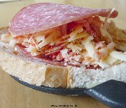 Uncooked Diablo pizza sandwich