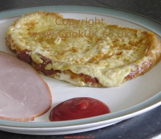 Eggy Bread with a slice of ham