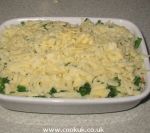 The uncooked fish pie picture