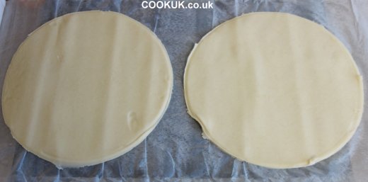 Cut out shortcrust pastry