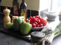 Ingredients for classic Gazpacho Soup
