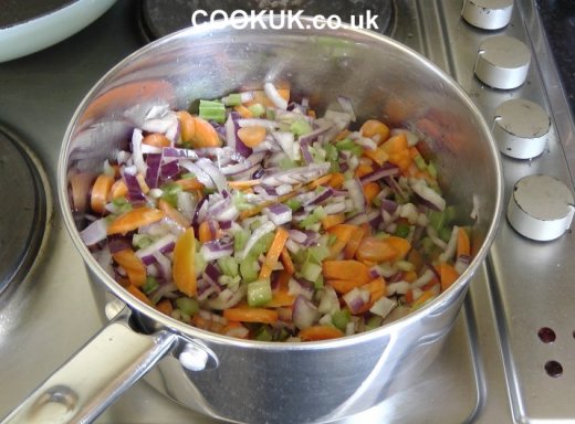 Vegetables cooking