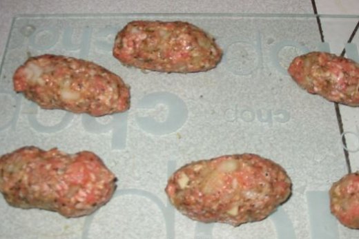 Greek Koftas ready for cooking