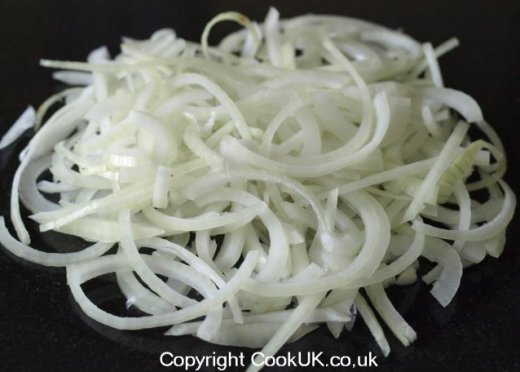 Sliced onions