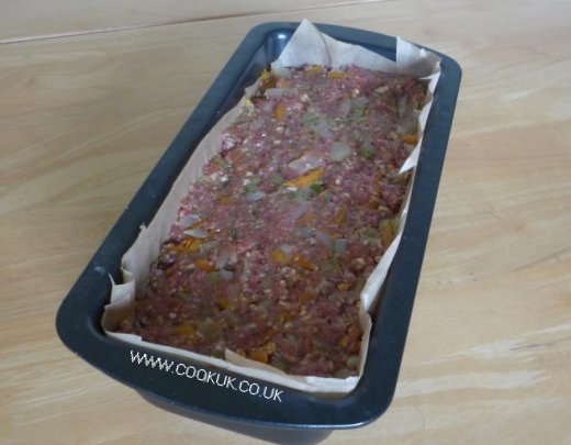 Uncooked Moroccan meatloaf