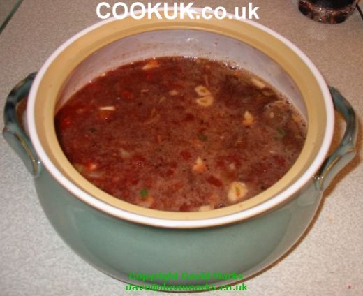 Begin to cook the Mexican Beef Stew