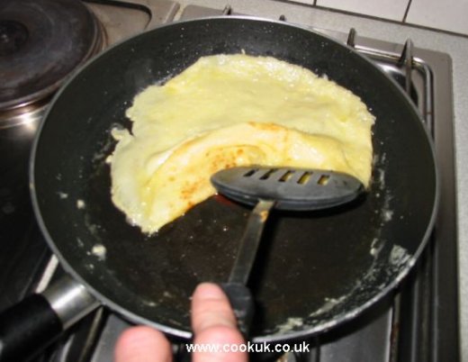 Checking base of pancake