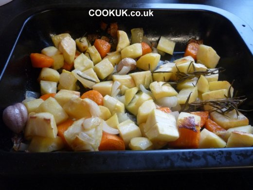 Roasted Vegetables for Parsnip Soup