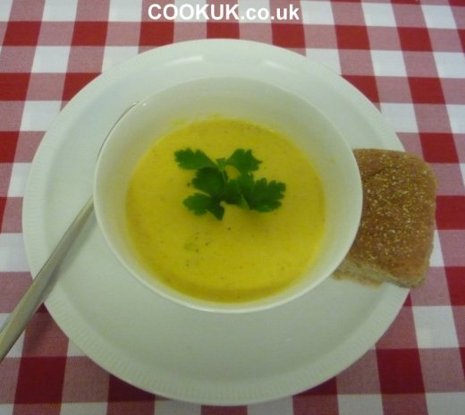 Parsnip soup served in a bowl