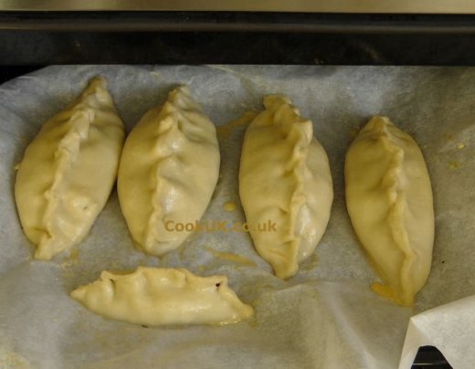 Pasty ready for cooking