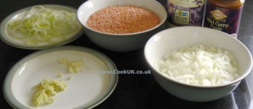 Ingredients for Red Lentil Soup