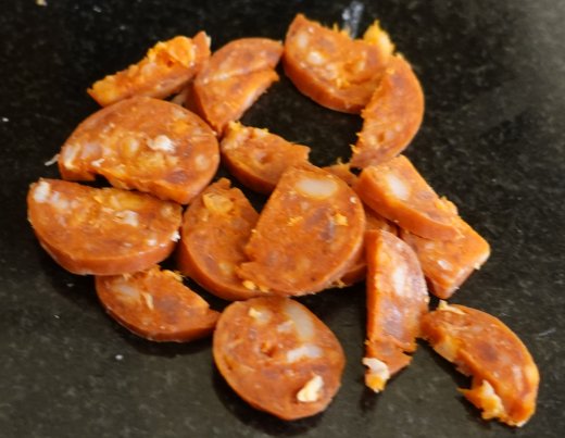 Sliced chorizo