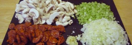 Ingredients for Chorizo and Mushroom Risotto