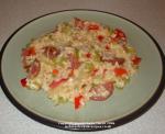 Red Pepper and Italian Sausage Risotto. Click picture to enlarge.
