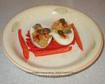Russian Eggs on Red Peppers. Click picture to enlarge.