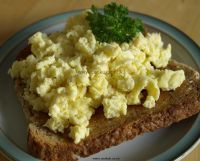 Microwaved scrambled eggs