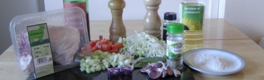 Ingredients for slow cooked lamb shanks