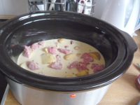 Uncooked Massaman Curry in slow cooker