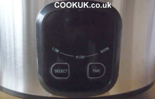 Control Panel of Sainsbury's 123677151 Slow Cooker