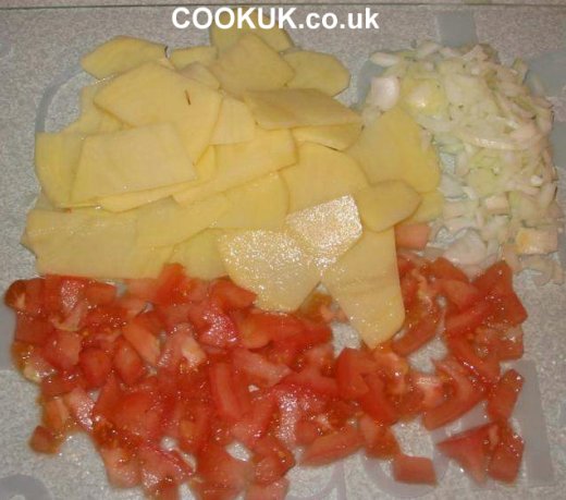 Ingredients for Spanish Omelette