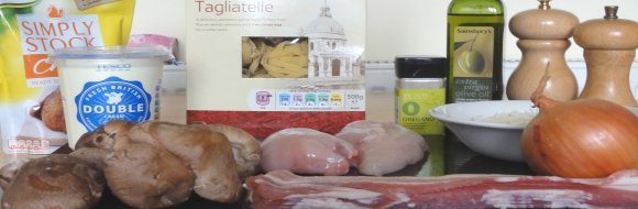 Ingredients for Chicken Tagliatelle