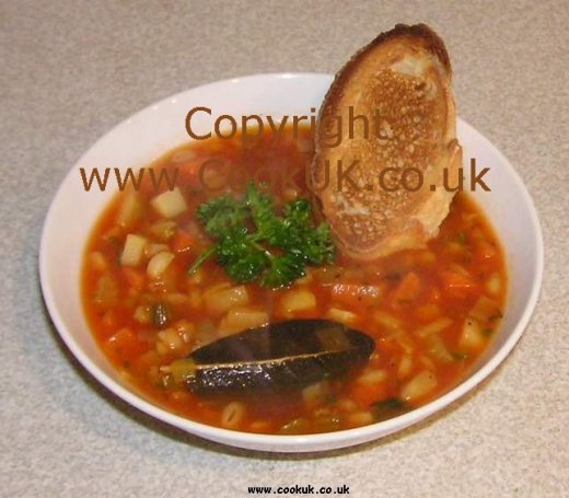 Winter Vegetable Soup in a bowl